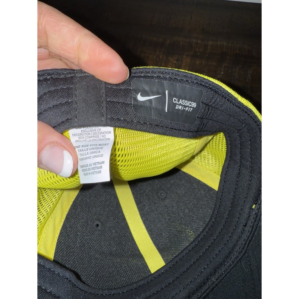 Nike Y2K NEW Black Neon‎ Green Youth One Size Fitted Hat Mesh - Picture 6 of 7
